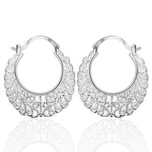 925 Sterling Silver Dangle Chandelier Latch Back Earrings